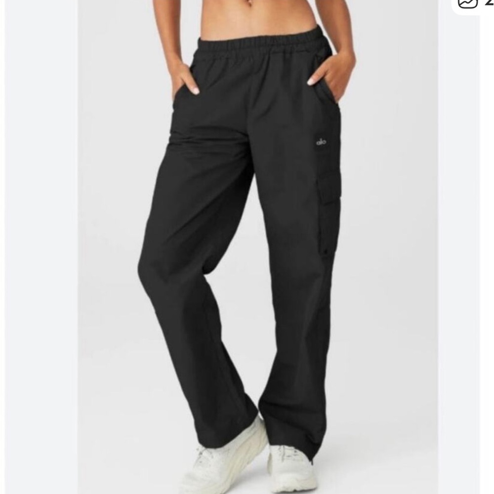 ALO XXS Yoga Black Wide Leg City Pants